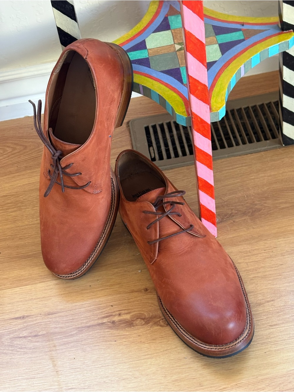 John Fluevog Brown Leather Derby Shoes - Picture 5 of 7